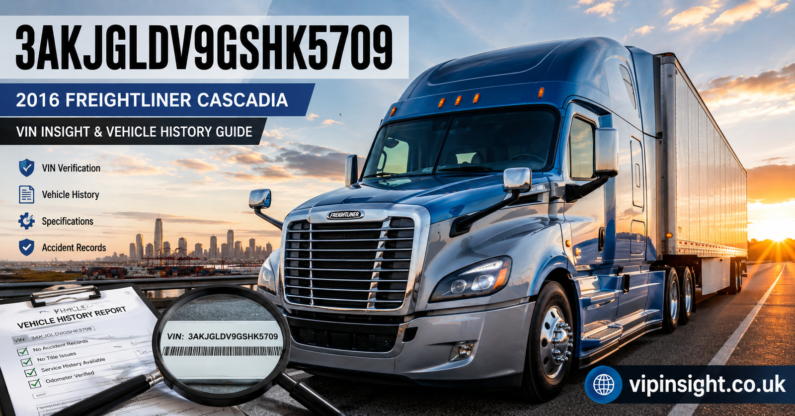 3AKJGLDV9GSHK5709 A Detailed Guide to This 2016 Freightliner Cascadia VIN